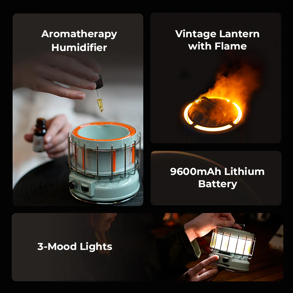 Flextail MAX LANTERN - 3-in-1 Vintage Lantern with Flame 