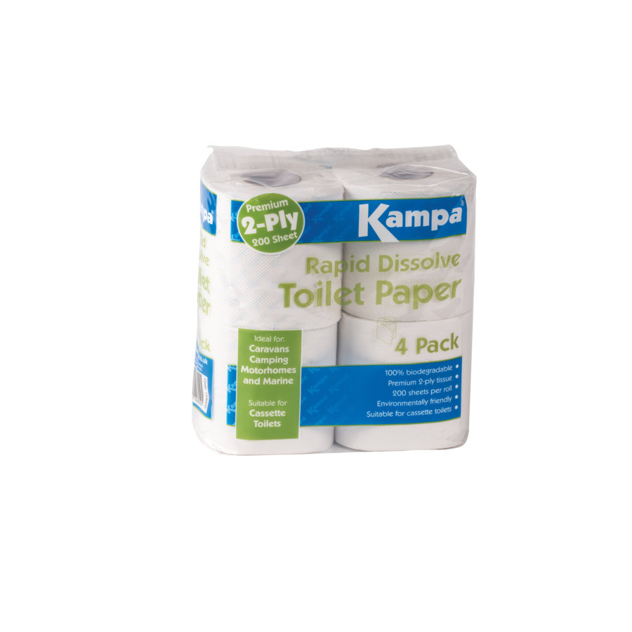 Camping toiletpapier zelfoplosbaar 4 rollen