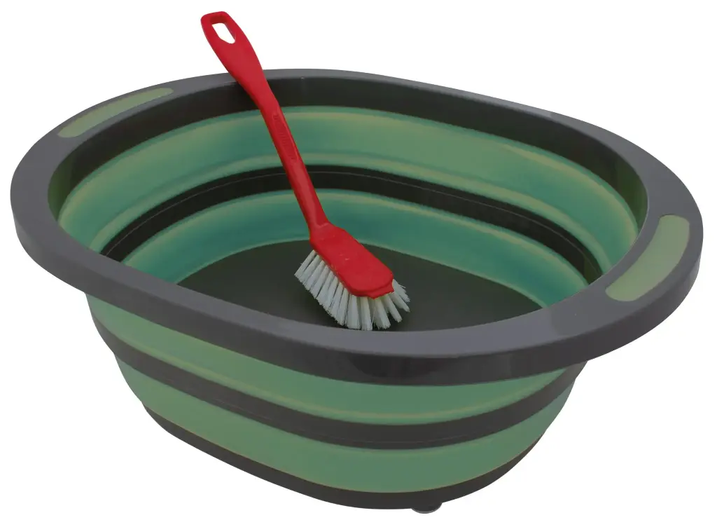 Opvouwbare ovale spoelbak met stop 