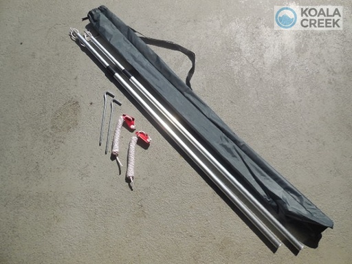 KOALA CREEK® luifel stokken set (2 stuks) 215 cm. aluminium verstelbaar