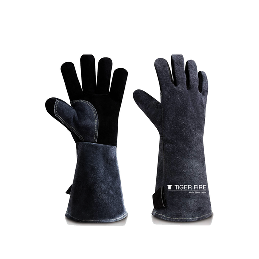 Tiger Fire Leather Gloves - heat protection