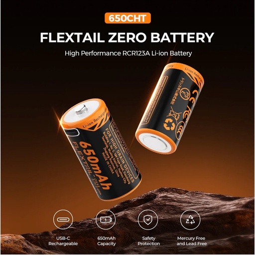 Flextail Zero Batterij RCR123A